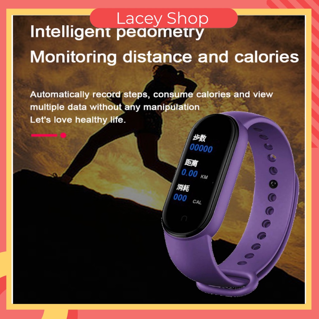 Smartwatch Jam Tangan Wanita Smart Band M7 M5 M6 Heart Rate Blood Pressure Fitness Tracker