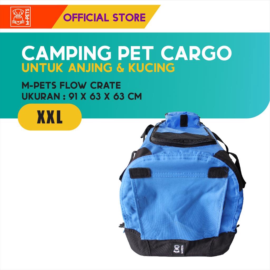 M-Pets Flow Crate Camping Pet Cargo XXL / Kandang Travel Rangka Besi