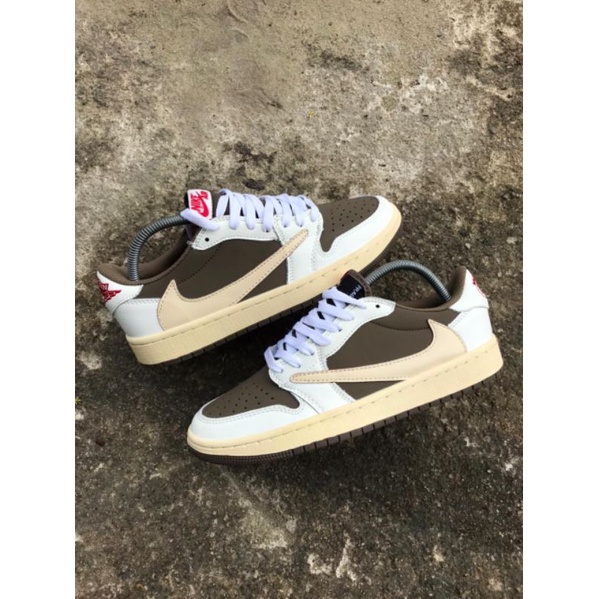 Nike air Jordan 1 low x travis sscot reverse mocca size 41 inshole 26Made in vietnam barang secnd or
