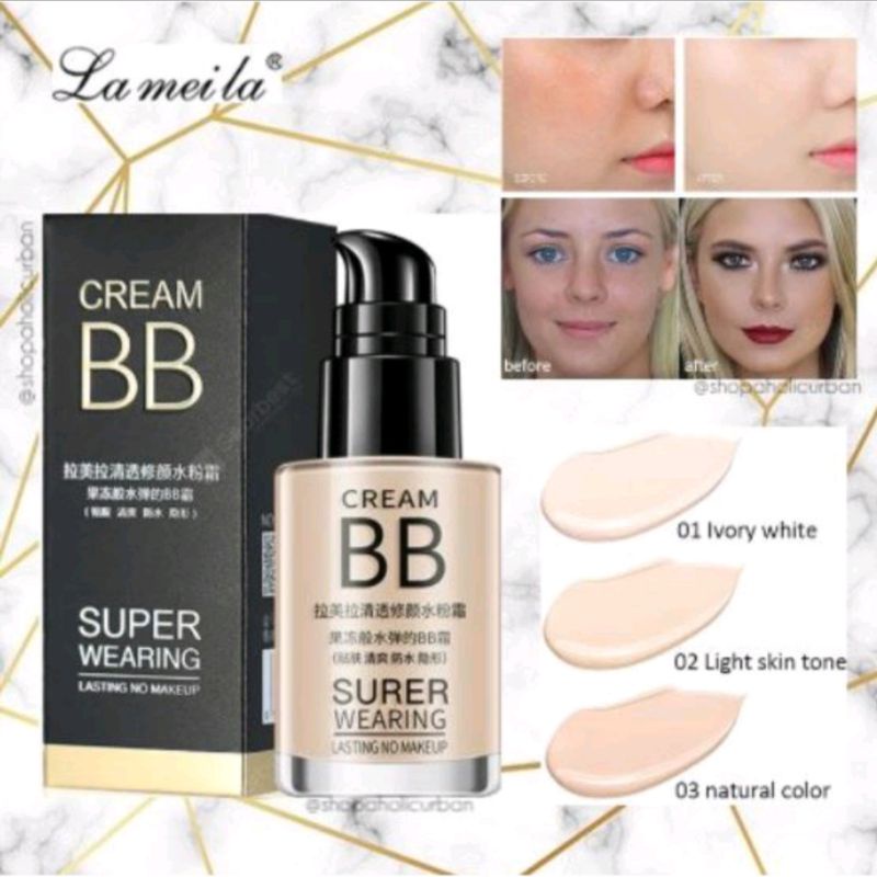 Lameila 1001 BB Cream Foundation Super Wearing Long Lasting La Mei La
