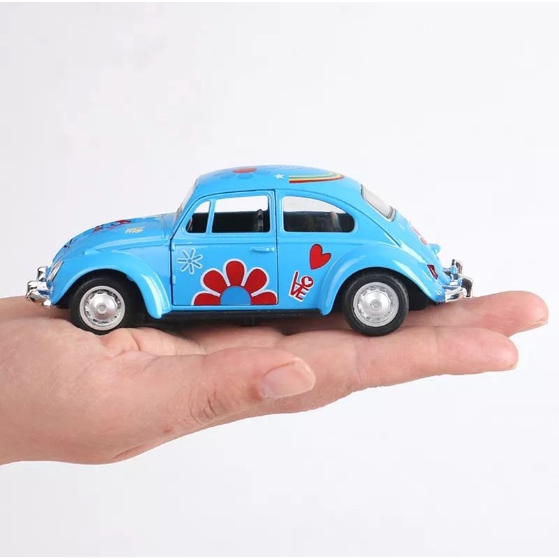 Diecast Metal Murah Volkswagen Classical Beetle - VW Kodok - Mobil Klasik Skala 1/32 Miniatur Mobil Mobilan Pajangan