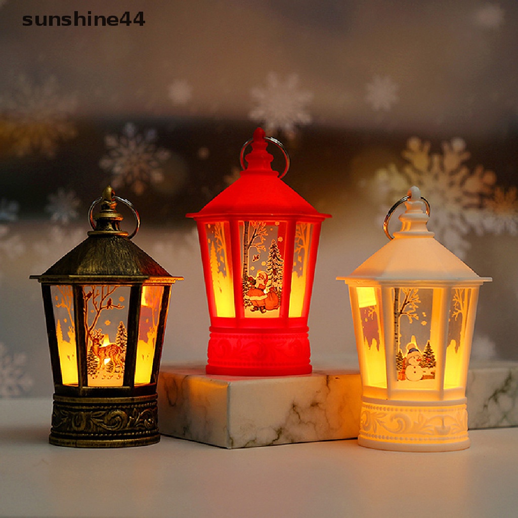 Sunshine Lampu Lentera LED Bentuk Santa Claus Untuk Dekorasi Natal