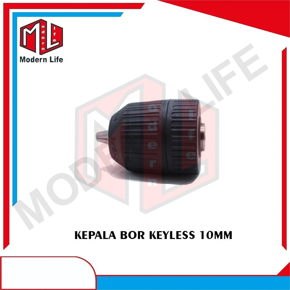 Keyless Drill Chuck - MAXSELL Kepala Mesin Bor 10 mm 3/8&quot; Tanpa Kunci