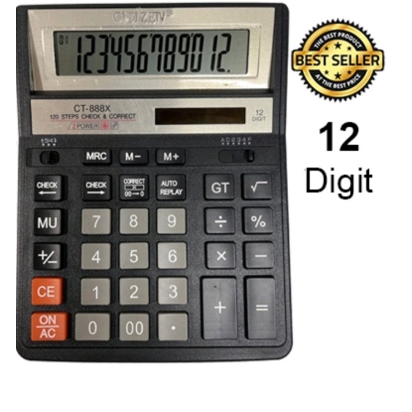 

Kalkulator CT-888X 12 Digit - Calculator Check Dual 2 Power