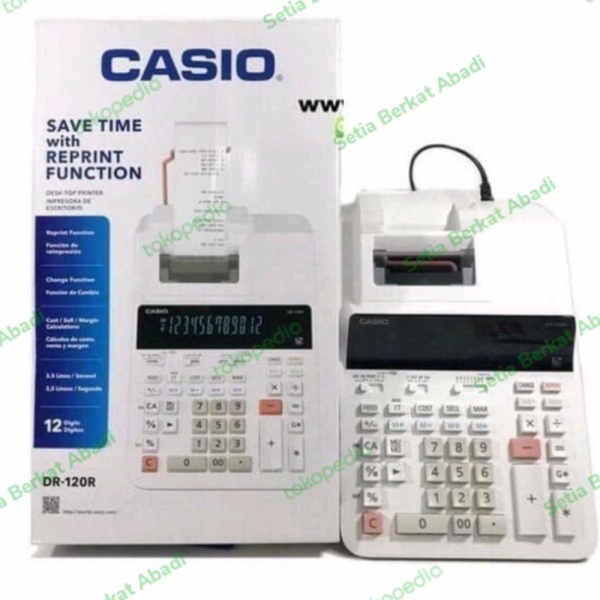 

Promo accessories Kalkulator Casio Printing DR-120R/calculator Original Asl Murah
