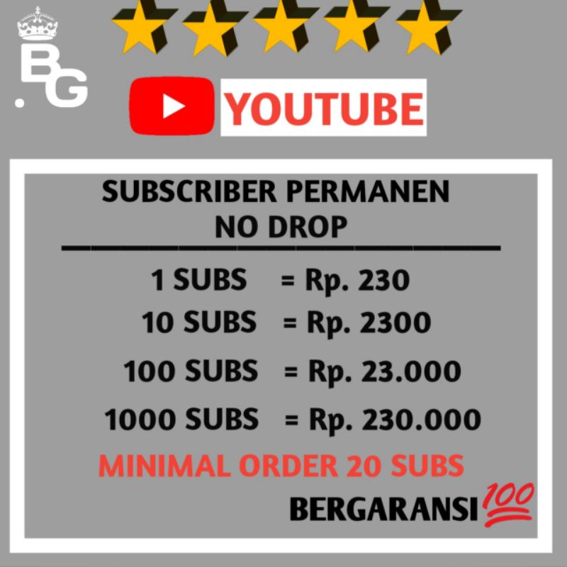 PROMO JUAL SUBSCRIBER YOUTUBE PERMANEN NO DROP BERGARANSI