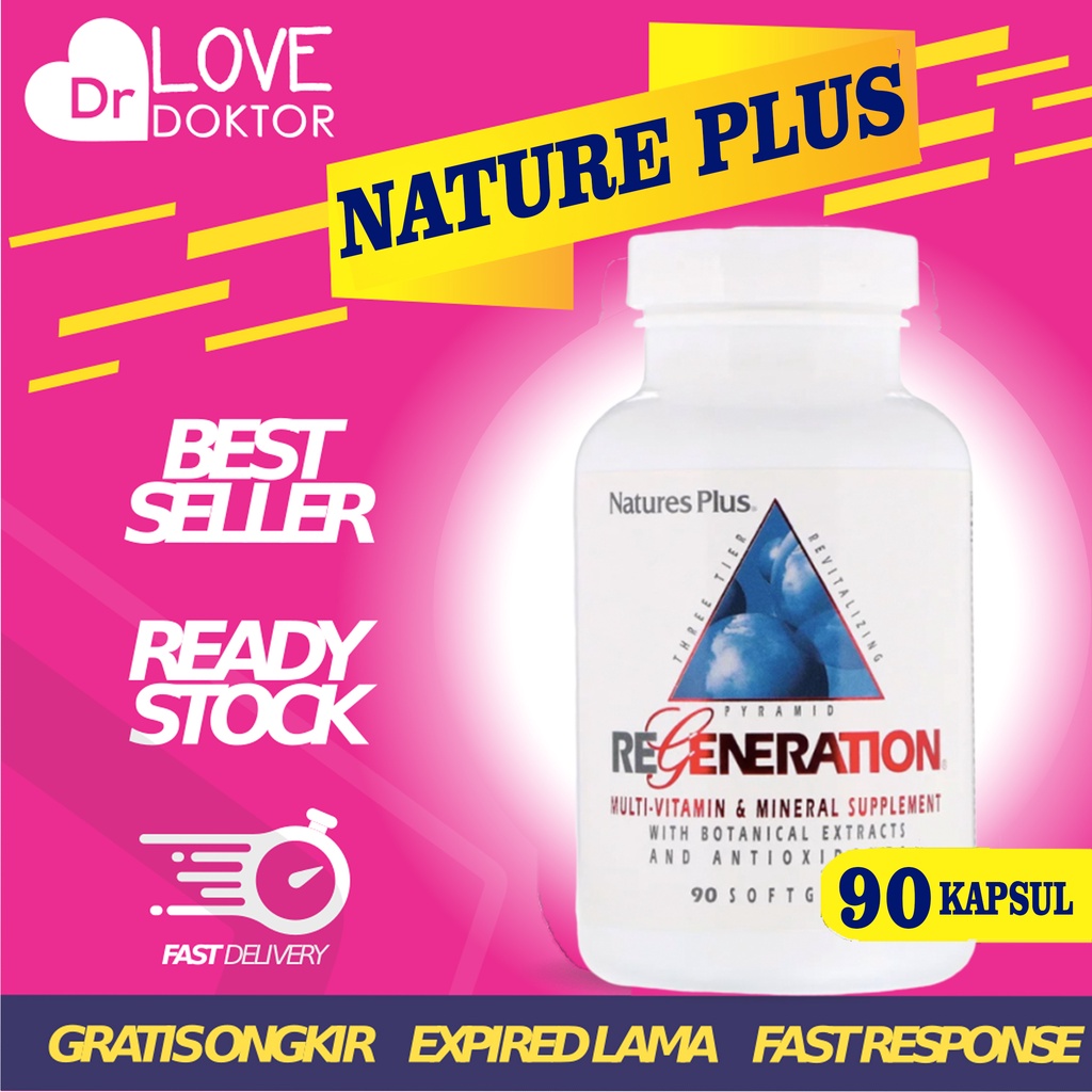 NATURE'S NATURES NATURE PLUS REGENERATION MULTIVITAMIN MULTI VITAMIN MINERAL SUPLEMENT - 90 KAPSUL
