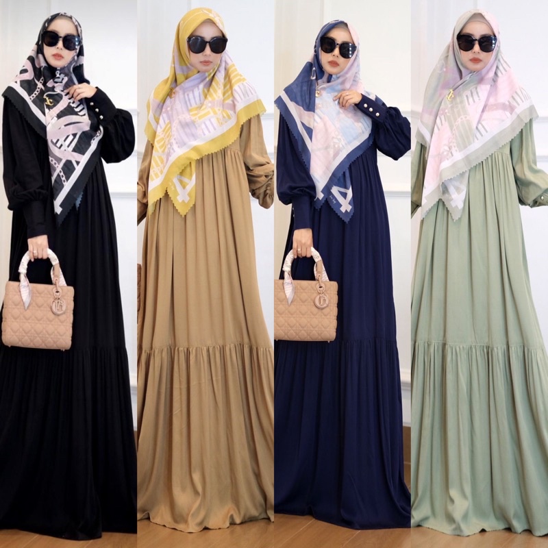 Gamis syari original premium by joza - gamis dress joza - daily wear by joza- carolline by joza