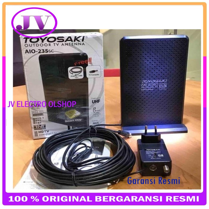 ANTENA TV DIGITAL ANTENA TV DIGITAL TOYOSAKI AIO 235 / ANTENA INDOOR N OUTDOOR stb otomatis super je