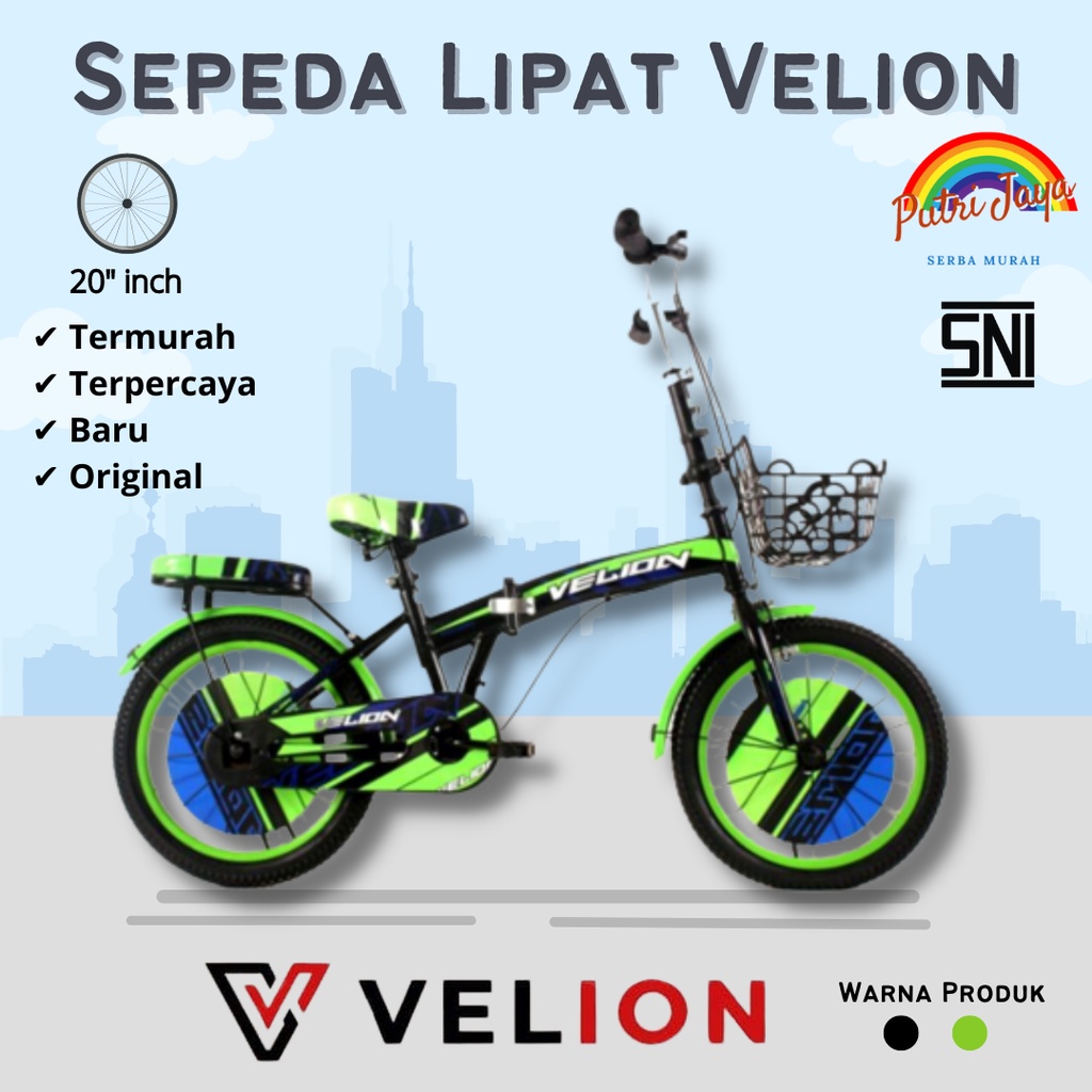 Sepeda Lipat Velion Ukuran 20 Inch