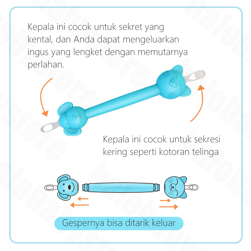 Halo Baby Pembersih Hidung dan Telinga Bayi 2in1/Booger tool ear &amp; nose