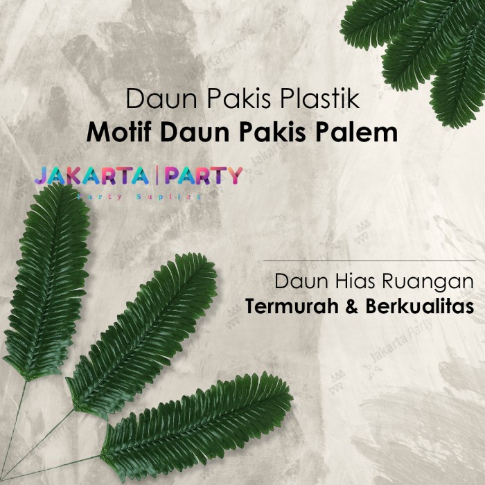 Daun Palem Pakis Kecil / Palm Leaf Artificial / Daun Artifisial