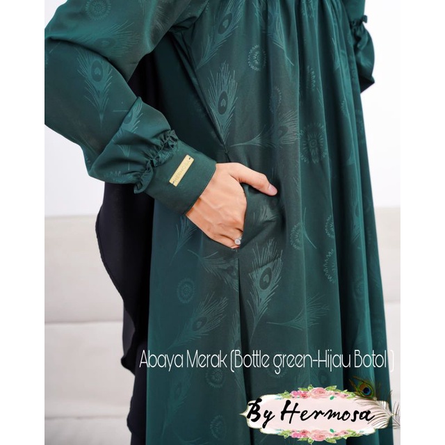GAMIS SYAR'I HERMOSA ORIGINAL EMBOS WOLFIS PREMIUM ABAYA MERAK (HITAM, DUSTY, UNGU, HIJAU BOTOL, COK