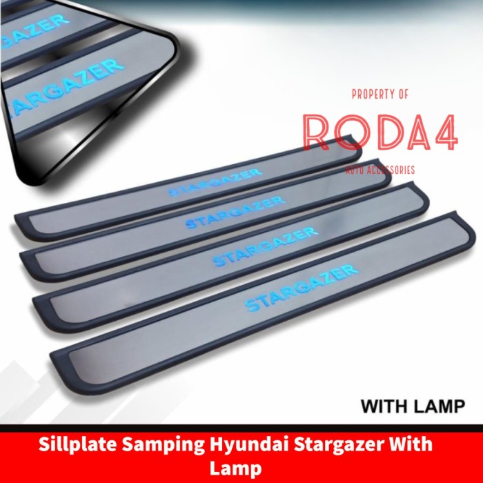 Sillplate Samping Mobil Hyundai Stargazer 2022 Door Sill Plat Activo - Tanpa Lampu