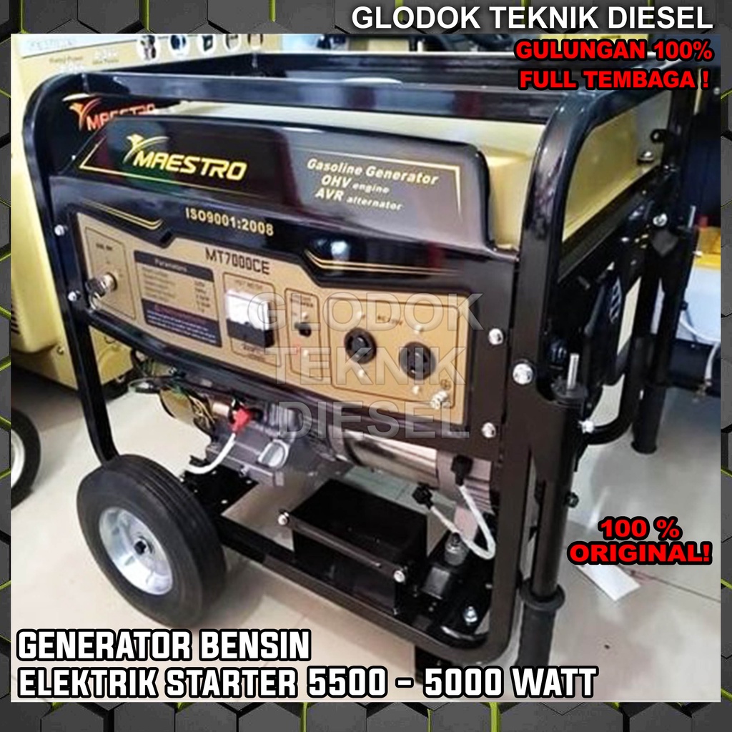 PROMO TERMURAH MAESTRO Genset 5500 5000 Watt Bensin 5.5 5 KW Gasoline Generator MT 7000 CE MT7000CE