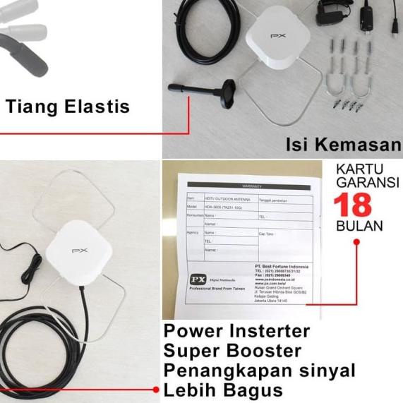 Antena TV Digital Indoor outdoor Px Hda-5600 antenna dalam & luar - Packing Bubble