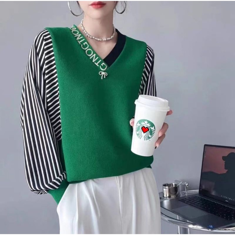 Baju Wanita Big Size, Size XL - 5XL, Blouse Wanita Big Size, Blouse Rajut Mix Katun Silk , Atasan Wa