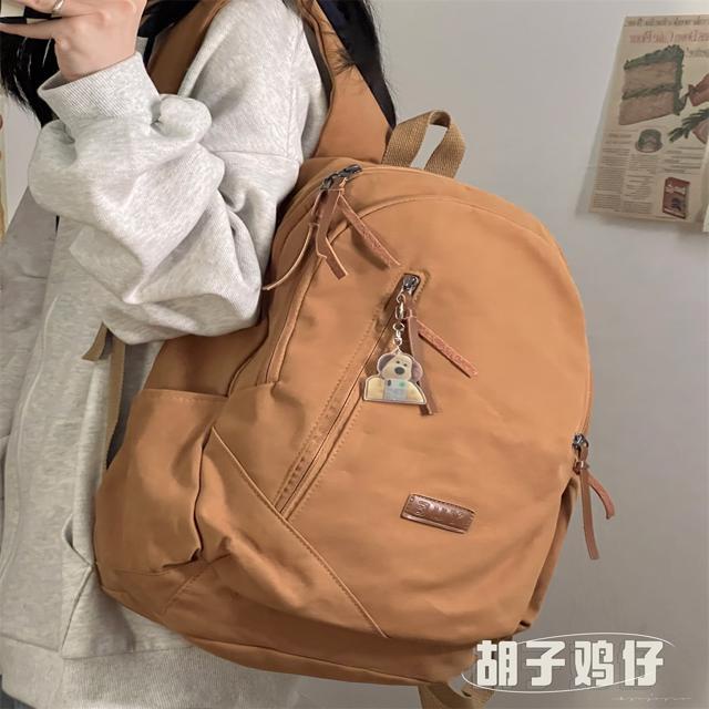 Sera American retro gaya kapasitas besar ransel pria Jepang vintage Ami khaki kanvas ransel siswa perempuan