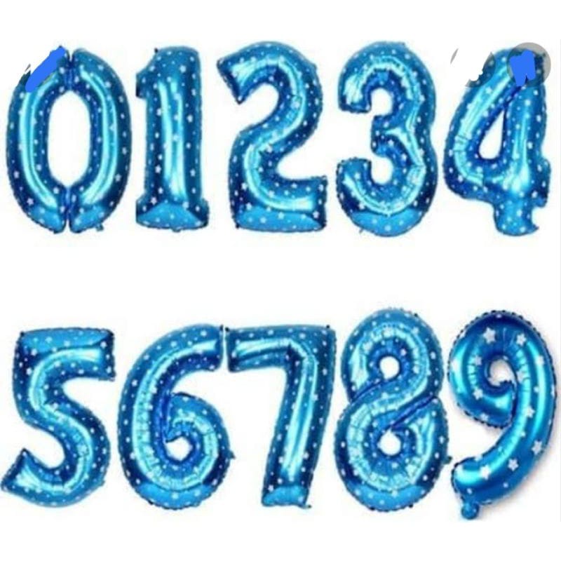 ~ PIYOSHI08 ~ Balon Foil Angka Warna Ultah Pesta Ulang Tahun 40 Cm Birthday Balloon Number AF234