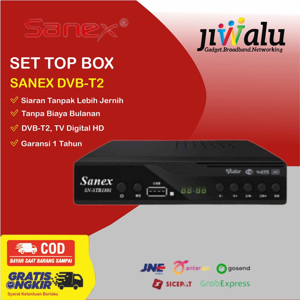 Jual Set Top Box SANEX TV DIGITAL DVB T2 /DVBT2 High Definition Digital