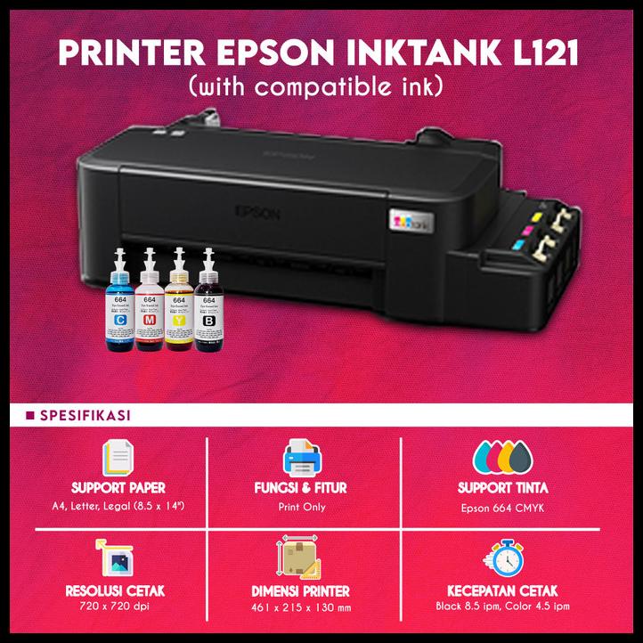 (((Terbaru))) Printer Epson L121 Inktank Print Only / Pengannti L120