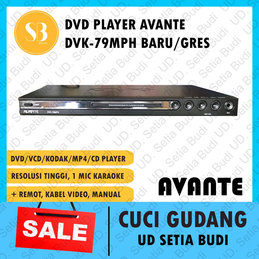 Karaoke DVD VCD CD Player Avante DVK-79MPH Baru dan Murah