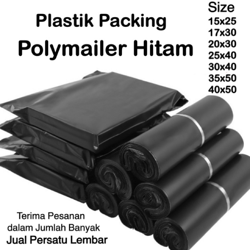 

Plastik packing Polymailer Hitam