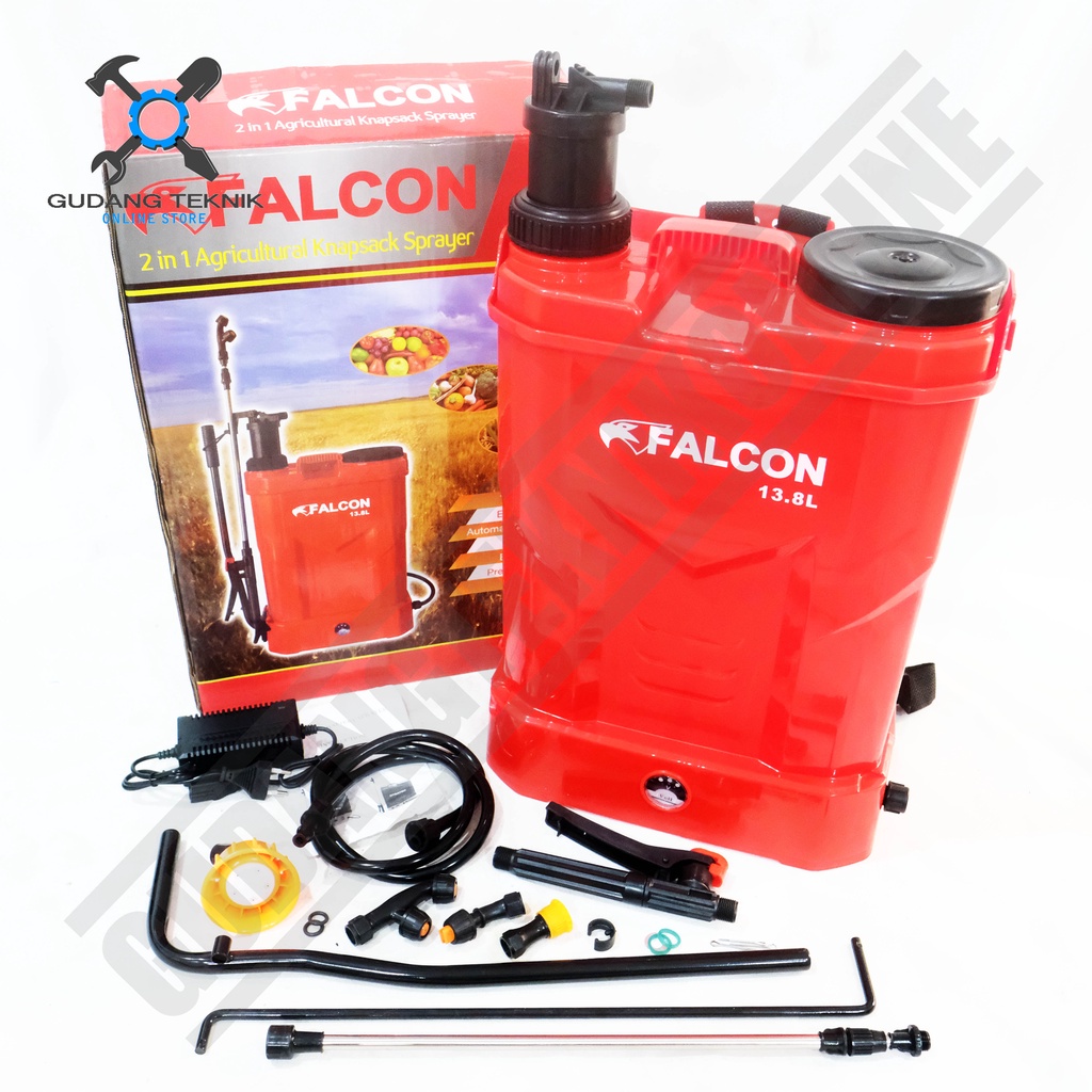 Sprayer Hama Manual Elektrik 13.8L FALCON / Alat Semprot Semprotan Obat Hama Elektrik 13,8 Liter Manual Elektrik FALCON