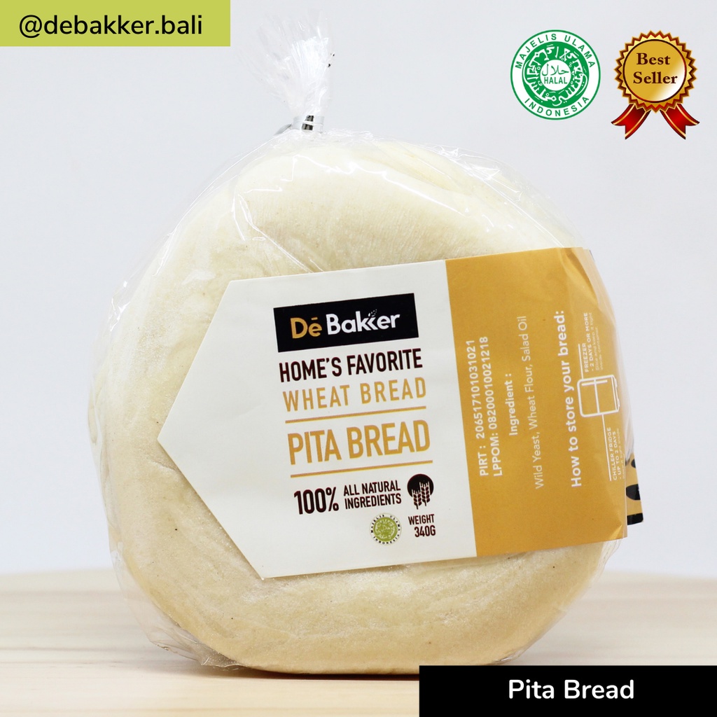 

Debakker store Pita - Healthy Food - Diet Snack - Low Gi - Vegan Friendly - Dairy Free - Bread Roti Bakery