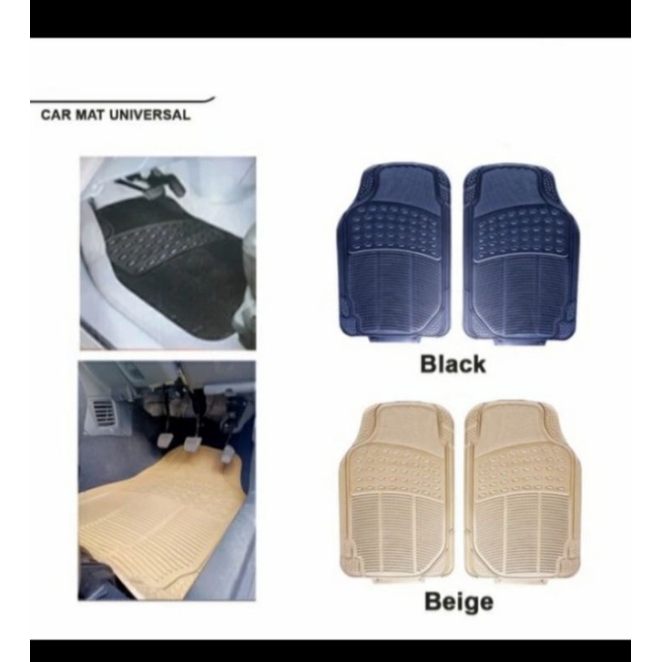 Karpet Depan Mobil XPANDER Karet 2 Pcs Universal_Hitam