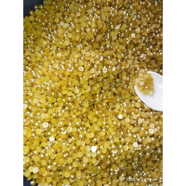 mutiara belah PROMO kuning emas isi kurleb 300 pcs