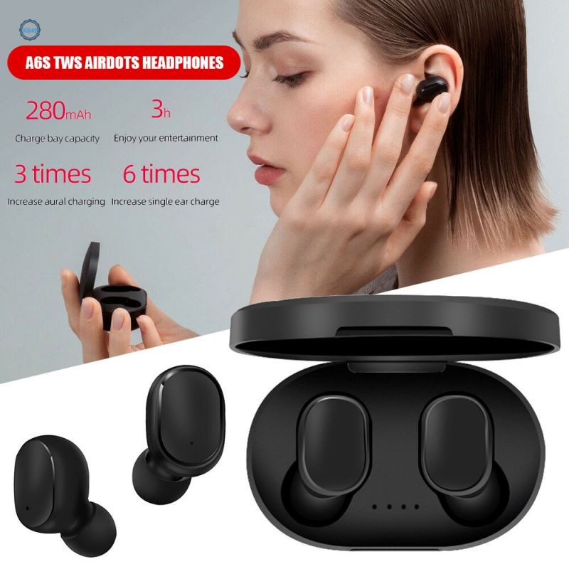 Upgrade A6S TWS Bluetooth Earbuds Earphone Wireless Headphone Earbuds Sports Headset Waterproof