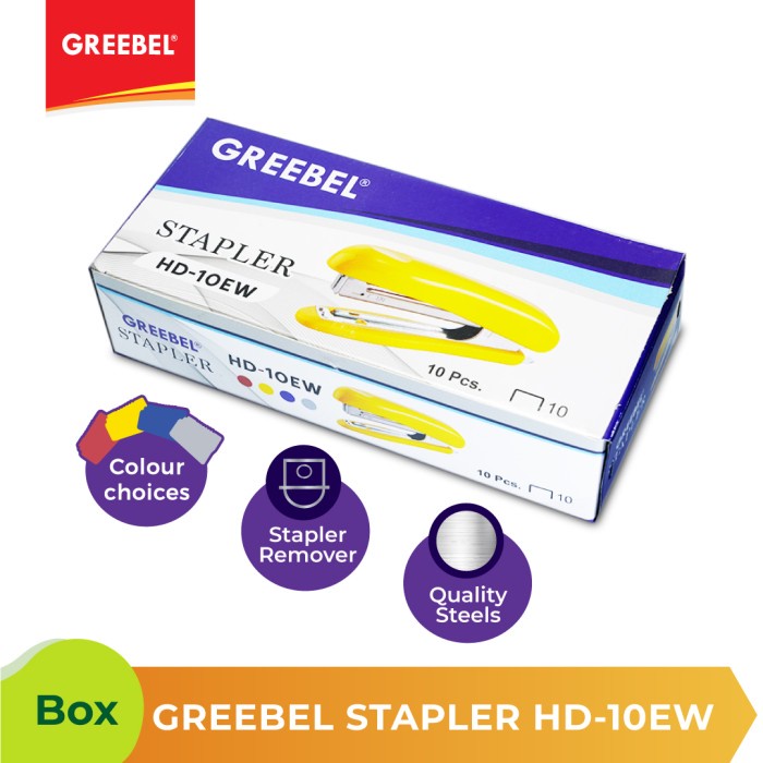Jepretan Kertas Steples Stepler Stapler Greebel HD-10EW isi 10-1M