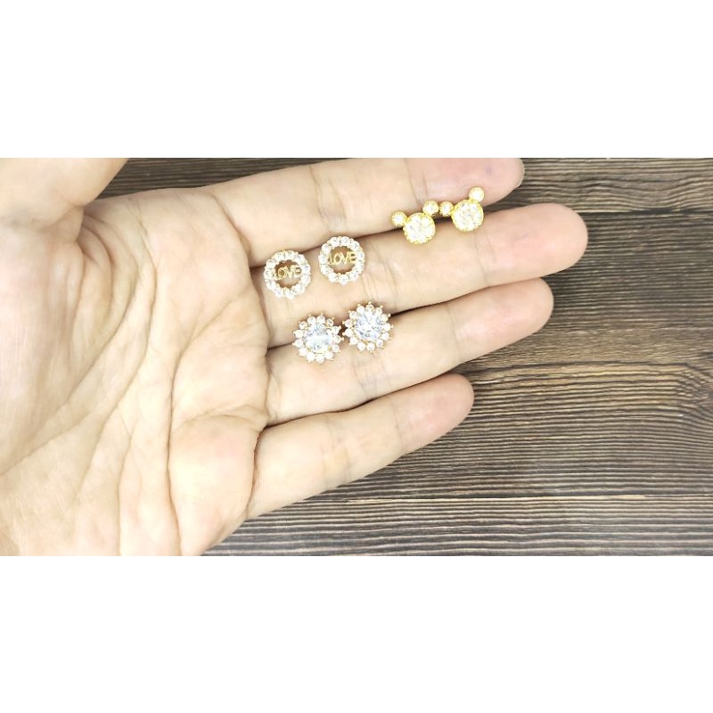 Fifi Fashion Anting Giwang Gold Model Perhiasan Lapis Emas 18K A0015