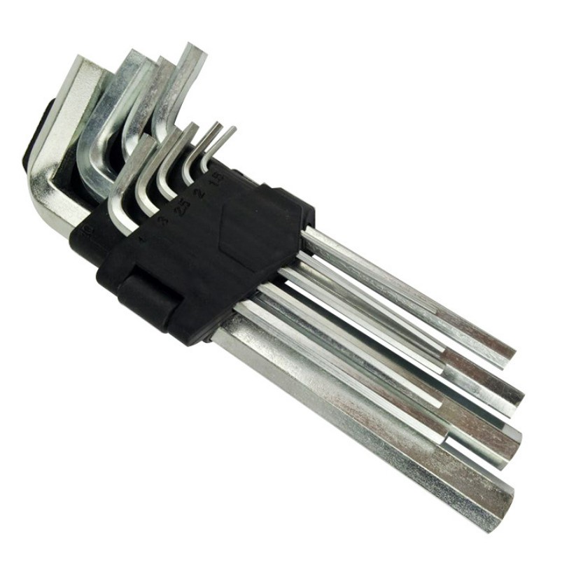 (COD) PERKAKAS BERKUALITAS Kunci L Set 9 Ukuran Size KECIL SEDANG BESAR / Hex Key Wrench Hand Tools MURAH