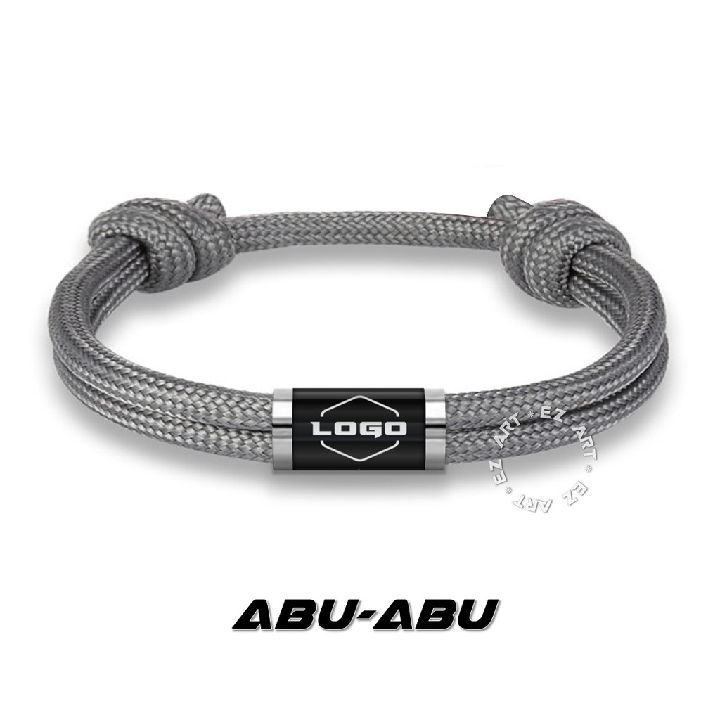 GELANG SIMPLE PARACORD CUSTOM REQUEST NAMA LOGO GAMBAR TABUNG KACA STAINLESS STEEL