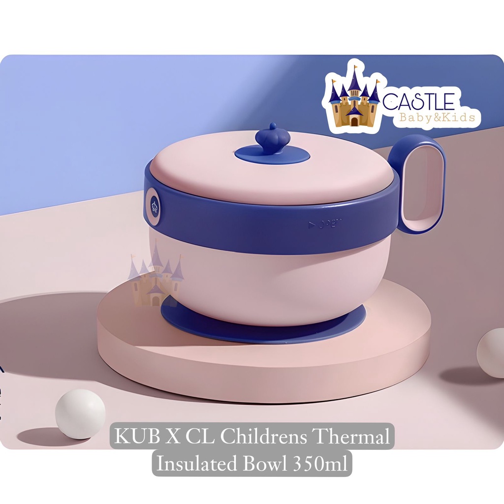 KUB Childrens Thermal Insulated Bowl 350ml - Mangkok Makan Anak Bayi Tahan Panas - Tempat Makan Bayi