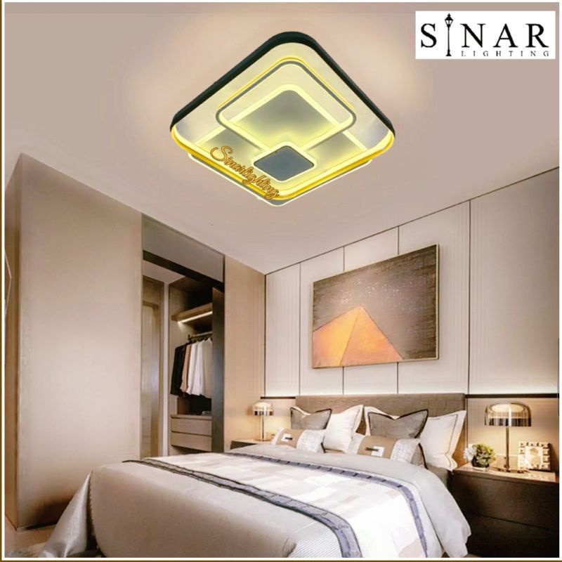Lampu plafon minimalis kotak LED 3 warna cahaya C06