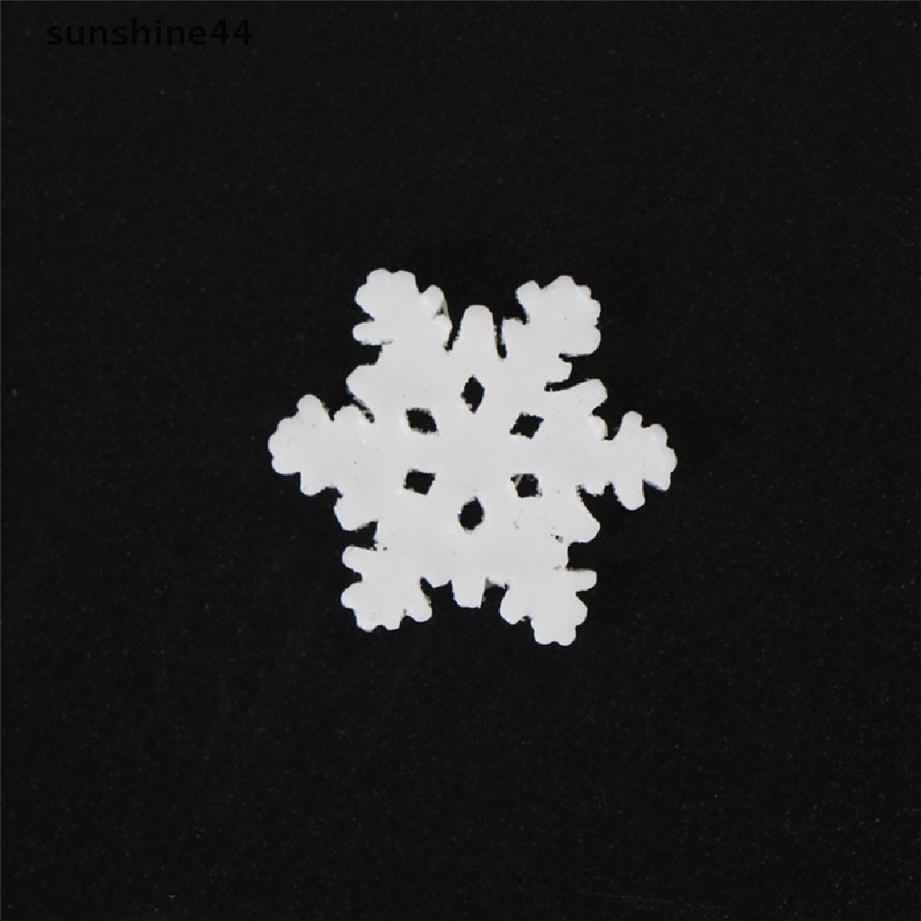 Sunshine 10pcs Miniatur Snowflake Natal Bahan Resin Untuk Dekorasi Taman