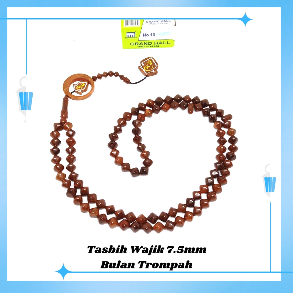 tasbih fashion muslim murah kaokah kaukah wajik 99 bulan trompah 7.5mm COD