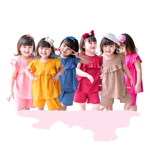 JAYA_CO Setelan Anak PomPom