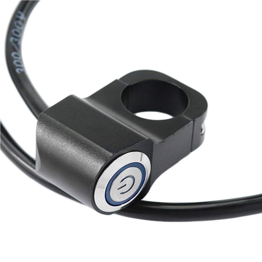 Tombol On Off Saklar LED Stainless Stang Motor Push Button Besi Switch Waterproof
