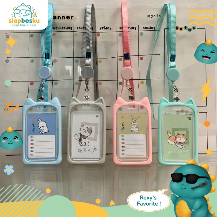 

Id Tag Id Card Name Tag Holder Lanyard Rabbit Silikon Korean Karyawan Kantor