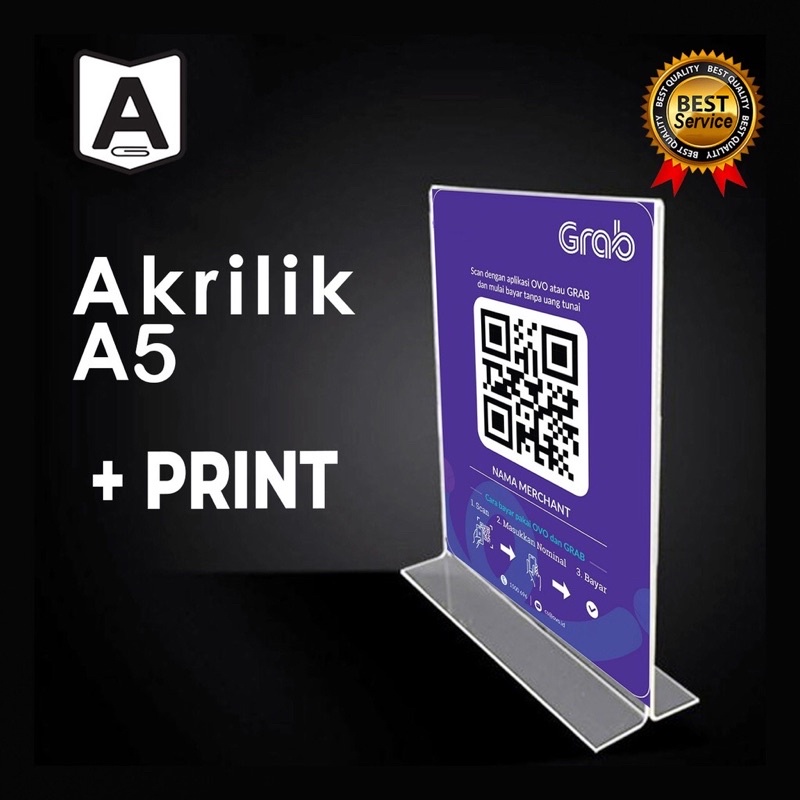 

Tent Card Size A5 Akrilik Display Tempat Brosur Berdiri - Stand Akrylic Kasir