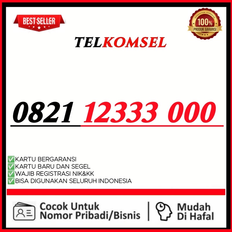 Nomer cantik simpati 333 000