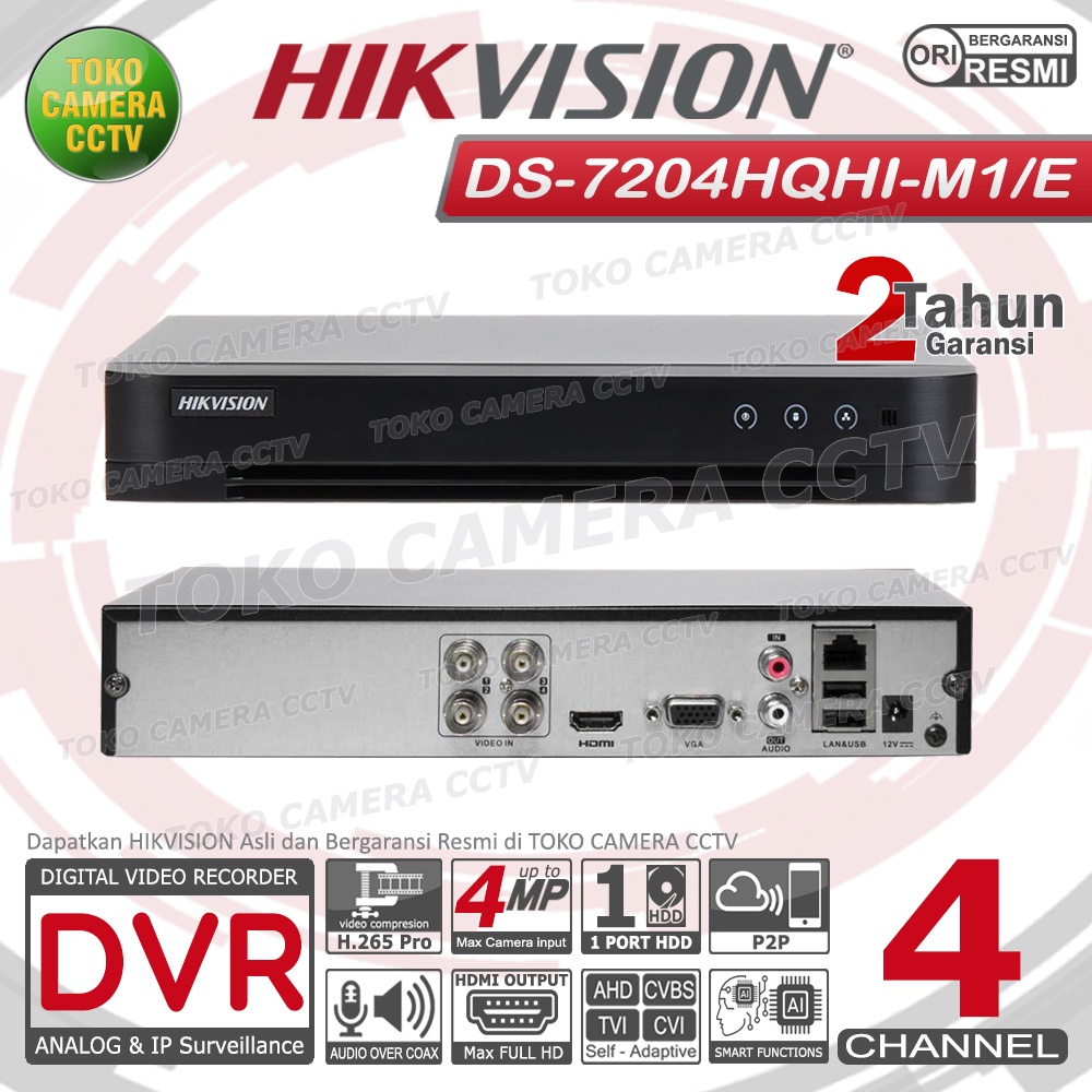 PAKET CCTV HIKVISION 2MP DUAL LIGHT AUDIO COLORVU 4 CHANNEL 2 KAMERA