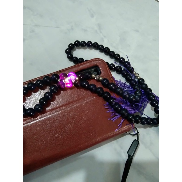 tasbih 99 butir dari batu asli kecubung diameter 8 MM