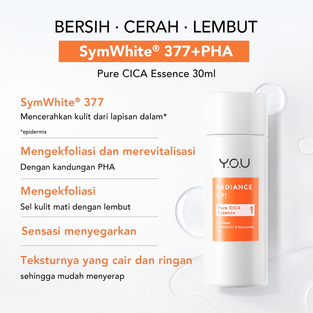 YOU 8× SymWhite 377 Radiance Up Travel Kit Exfoliating Essence + Brightening Serum + Ceramide Skin Barrier Moisturizer