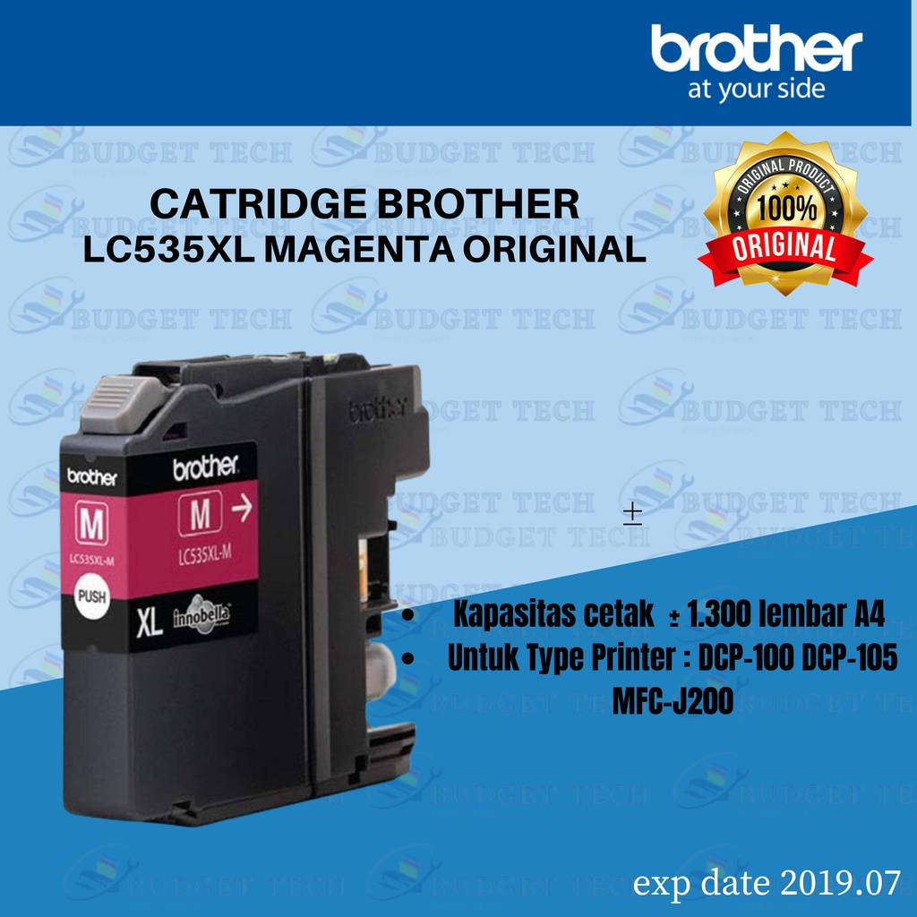 Catridge Brother LC535XL C M Y Ink Benefit LC539XL-BK / BARU ORIGINAL