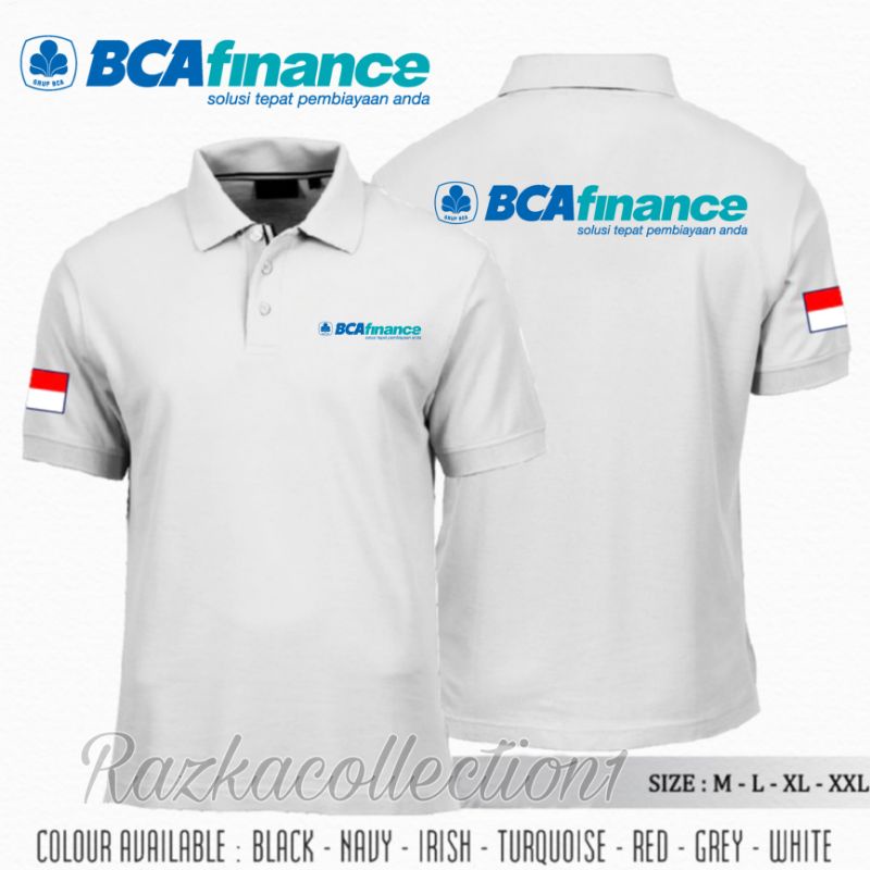 Polo Shirt BCA Finance / Baju Kaos Logo Bank BCA Finance Premium